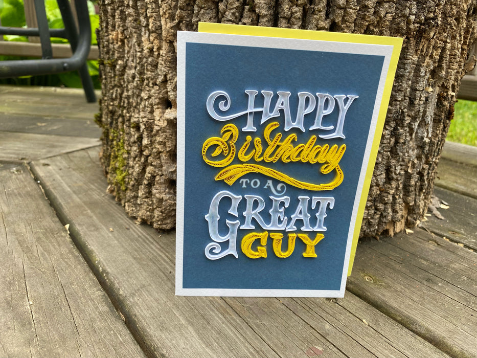 Birthday Guy - Quilled Card