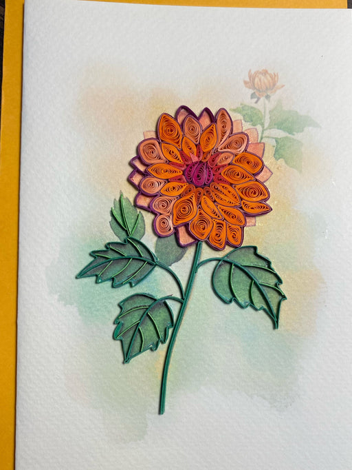 Darling Dahlia Quilled Card
