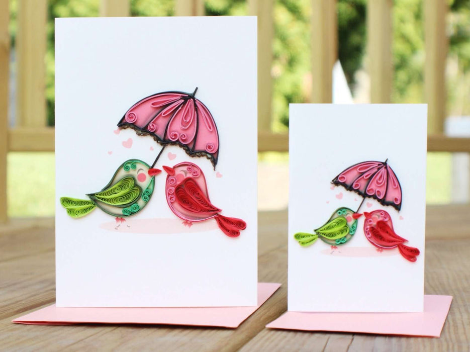 Birds & Umbrella Quilling Card - UViet Store