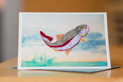 Rainbow Trout Quilling Card - UViet Store