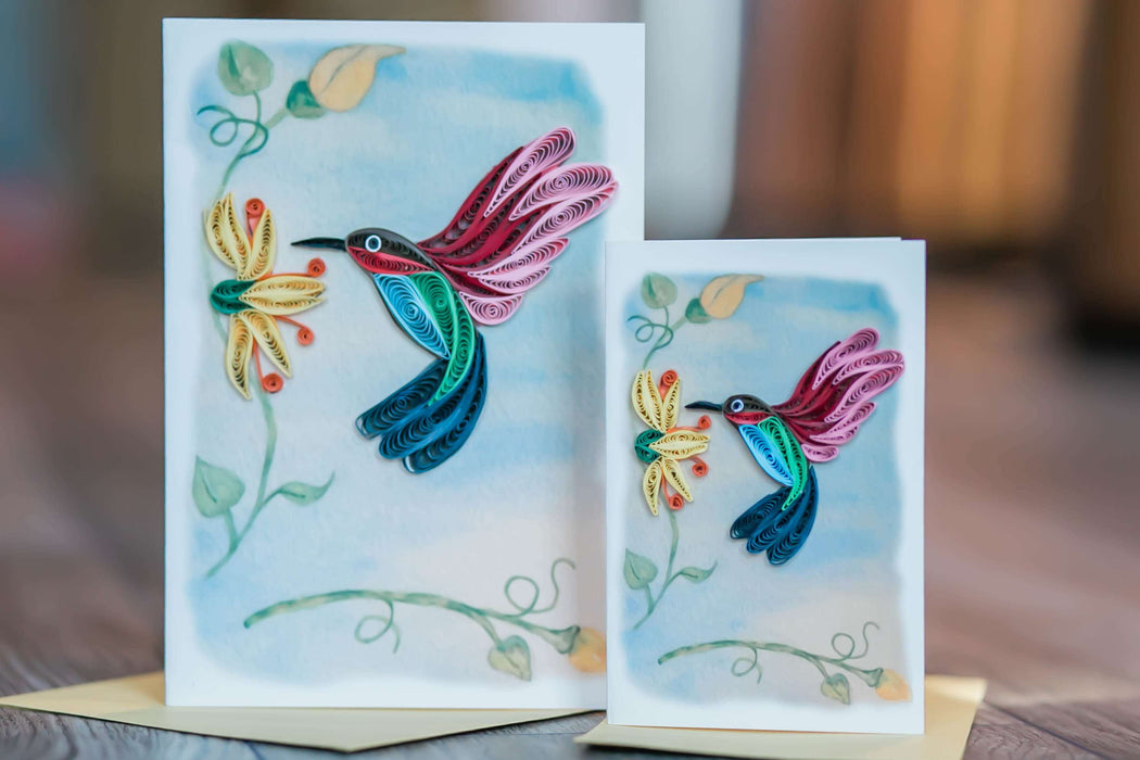 Hummingbird Quilling Card - UViet Store