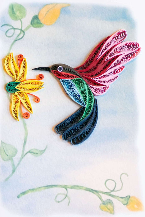 Hummingbird (Mini) Quilling Card - UViet Store