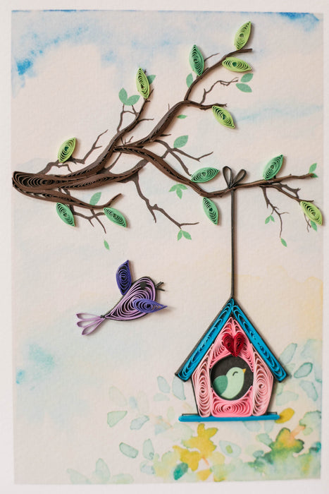 Birdhouse Bliss Quilling Card - UViet Store