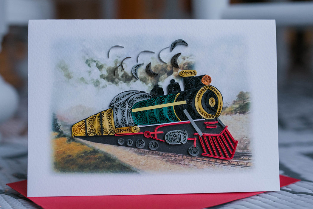 Steam Locomotive Quilling Card - UViet Store