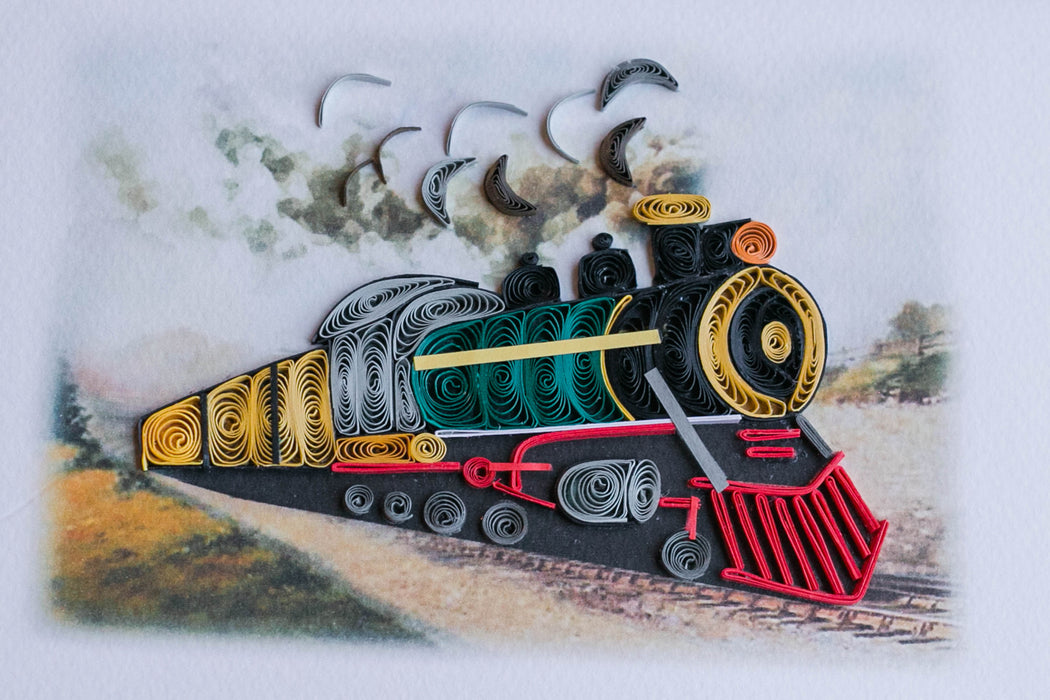 Steam Locomotive Quilling Card - UViet Store