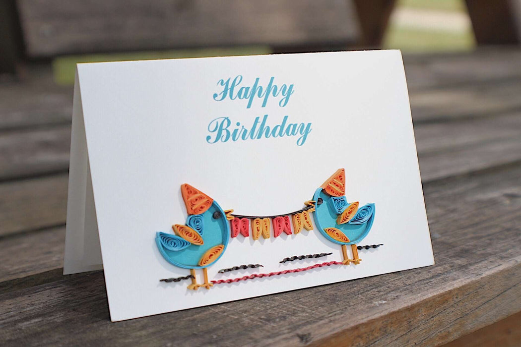 Tweet Birthday (Mini) Quilling Card - UViet Store