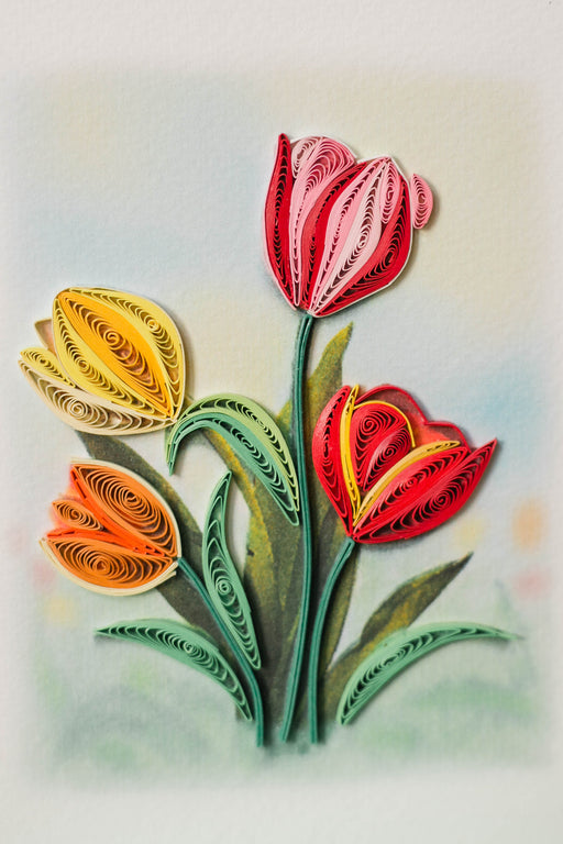 Truly Yours, Tulips Quilling Card - UViet Store