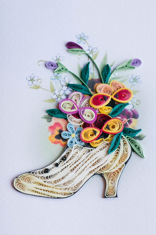 Shoe Bouquet Quilling Card - UViet Store