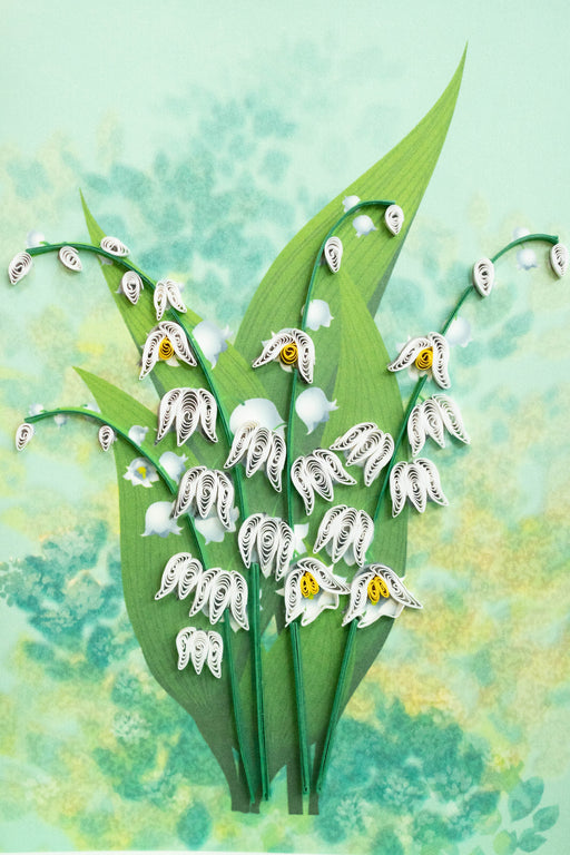 Lily of the Valley (Mini) Quilling Card - UViet Store