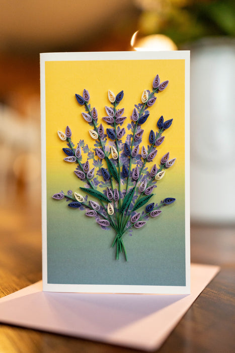 Lovely Lavender Quilling Card - UViet Store