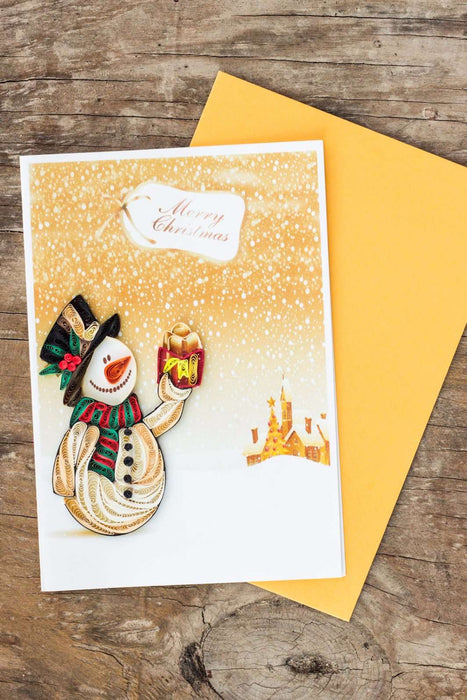 Snowman Quilling Card - UViet Store
