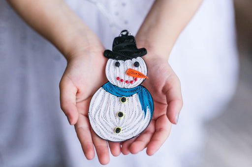 Snowman Ornament Quilling Card - UViet Store