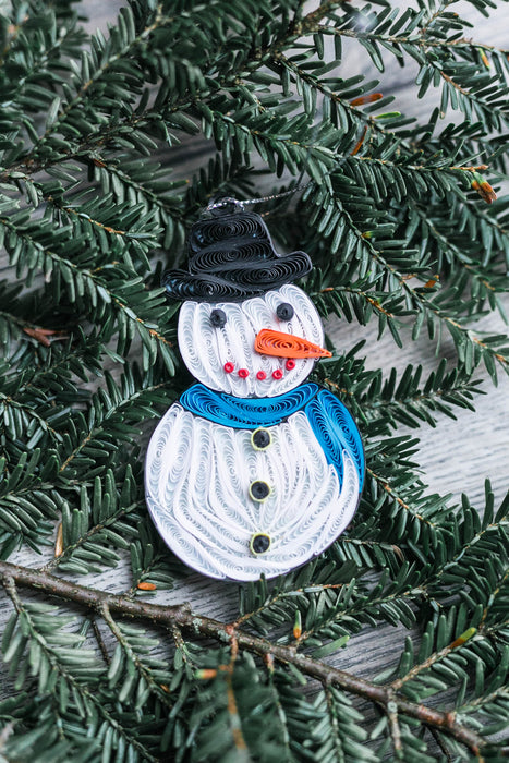 Snowman Ornament Quilling Card - UViet Store