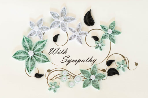 Sympathy - Floral Flourish Quilling Card - UViet Store