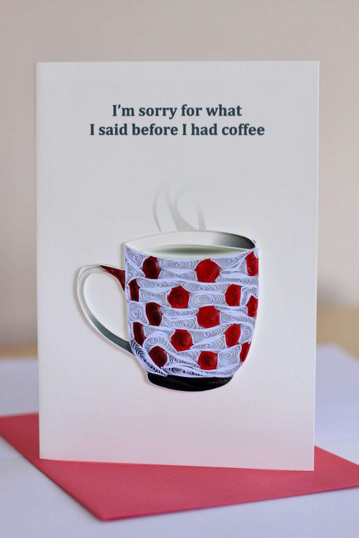 Espresso Regrets (Mini) Quilling Card - UViet Store