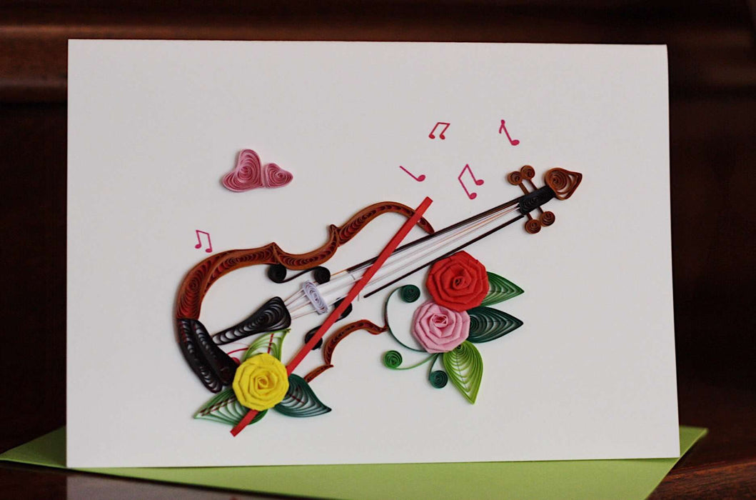 Viva La Violin Quilling Card - UViet Store