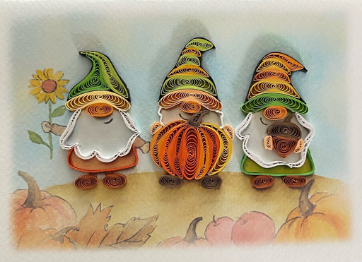 Harvest Gnomes Quilled Card