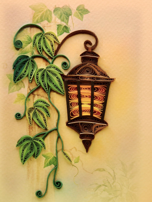Lantern's Glow Quilled Card