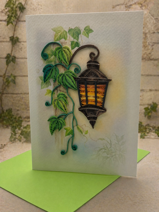 Lantern's Glow Quilled Card