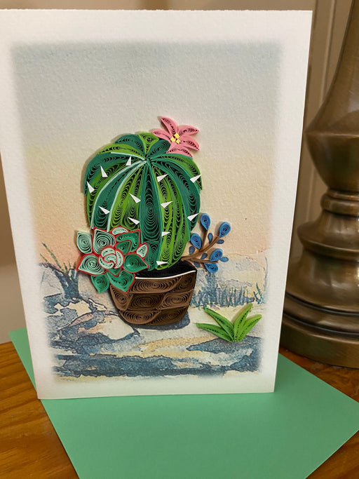 Cactus Calm Quilling Card - UViet Store