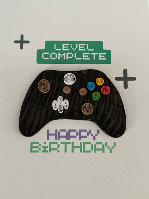 Level Complete Birthday Quilled Card