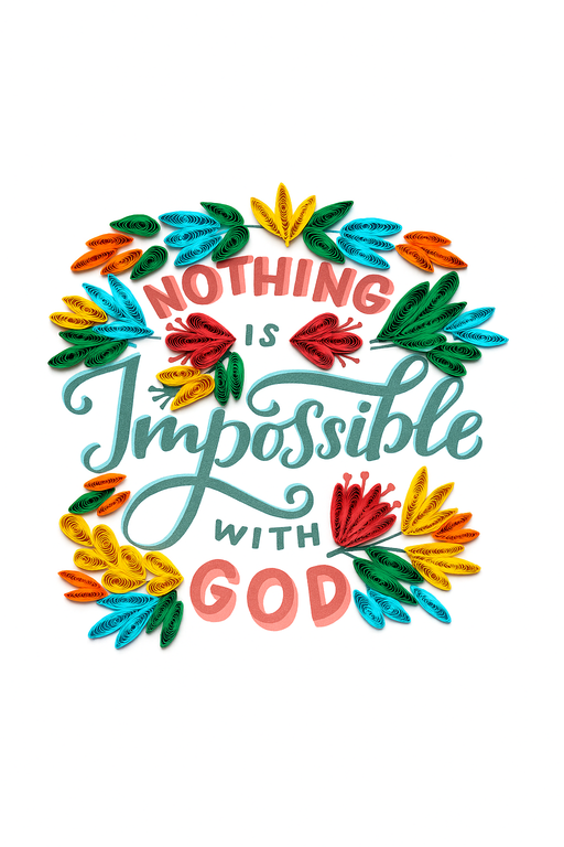 Nothing is Impossible Quilled Card
