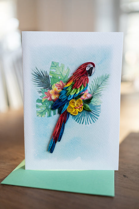 Parrot Perfection Quilling Card - UViet Store