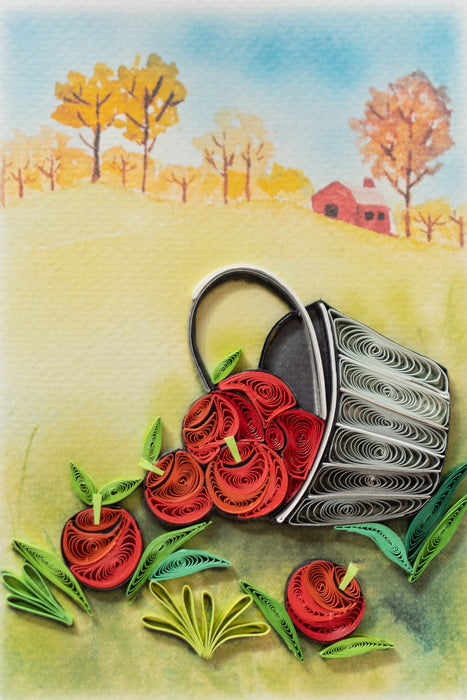 Bushel of Apples Quilling Card - UViet Store