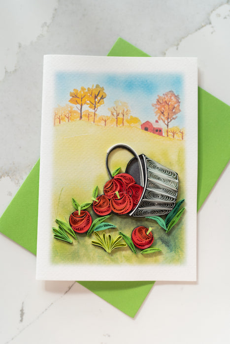 Bushel of Apples Quilling Card - UViet Store