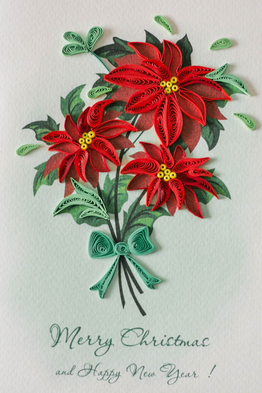 Poinsettia Quilling Card - UViet Store