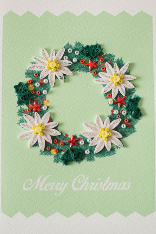 Christmas Wreath Quilling Card - UViet Store
