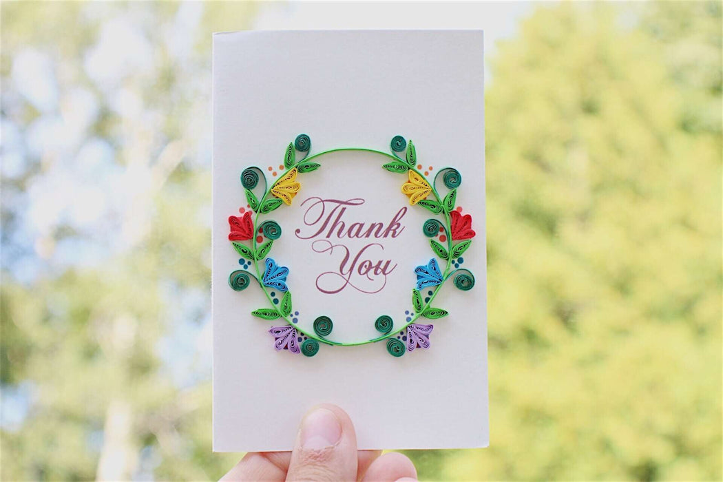 Thank you Wreath Quilling Card - UViet Store