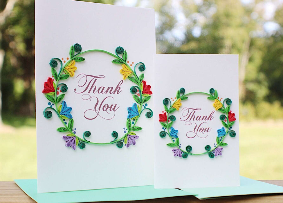 Thank you Wreath (Mini) Quilling Card - UViet Store