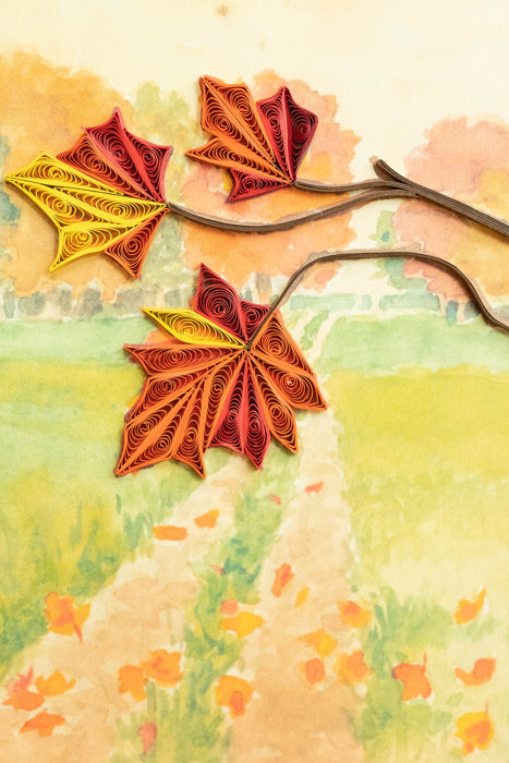 Autumn Leaves Quilling Card - UViet Store