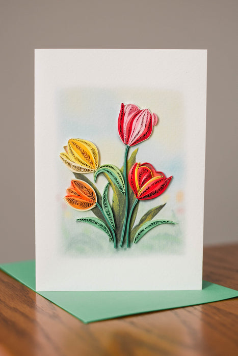 Truly Yours, Tulips Quilling Card - UViet Store