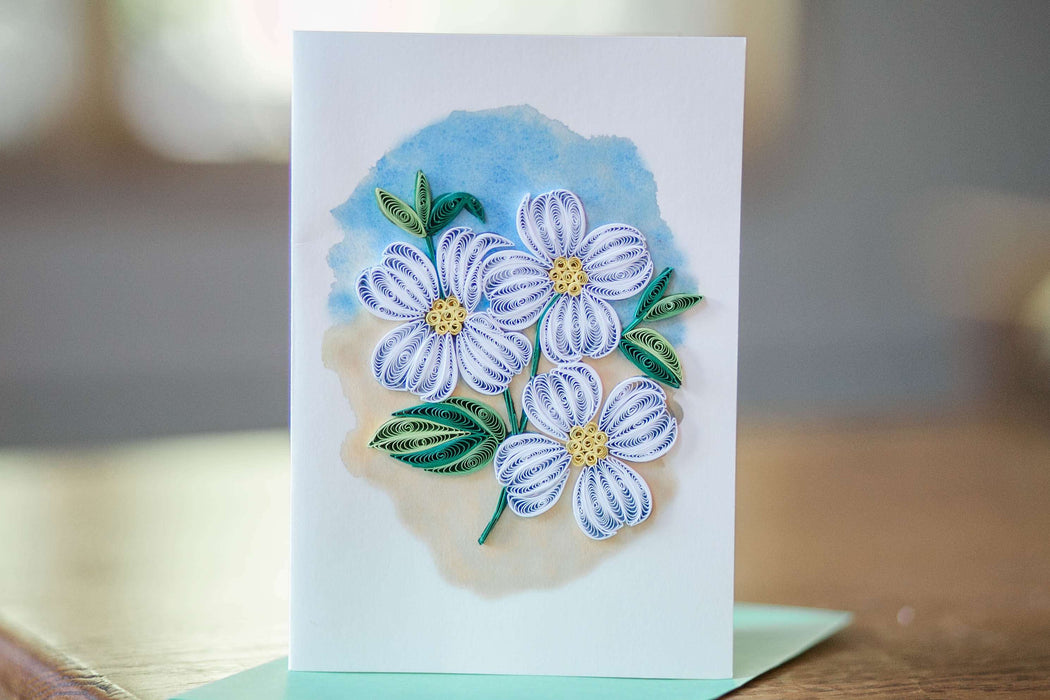 Dogwood Blossoms Quilling Card - UViet Store