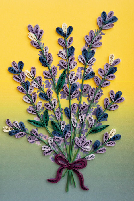 Quilled Paper Lavender Greeting Card – Artisan Variety