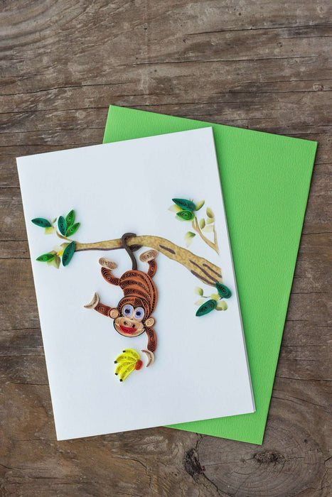 Monkeying Around Quilling Card - UViet Store