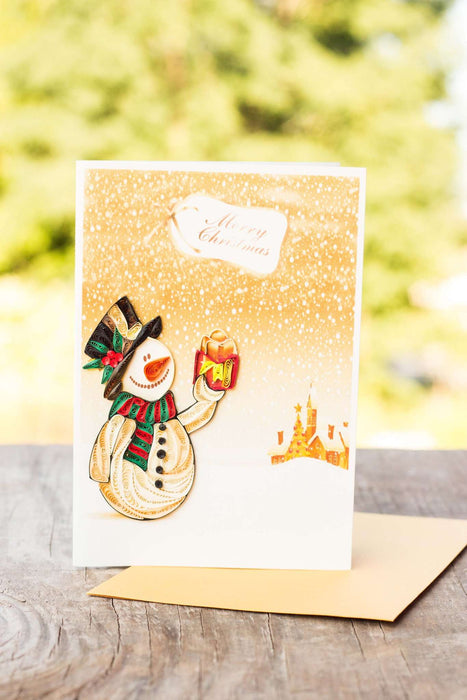 Snowman Quilling Card - UViet Store