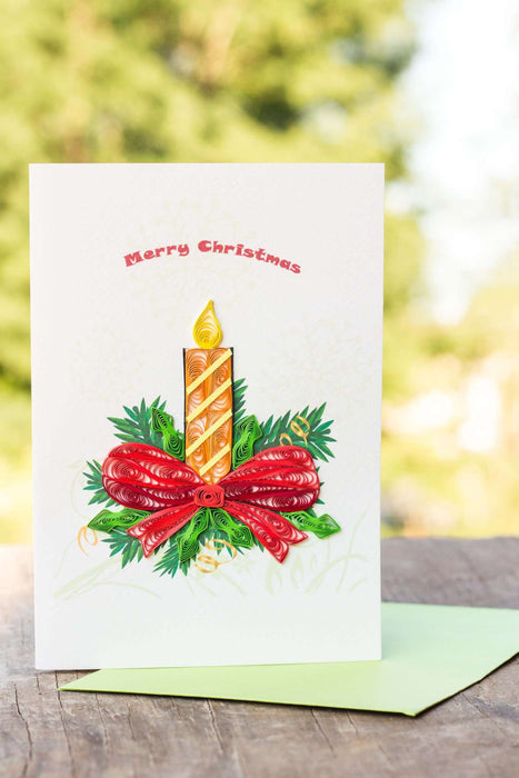 Christmas Candle Quilling Card - UViet Store