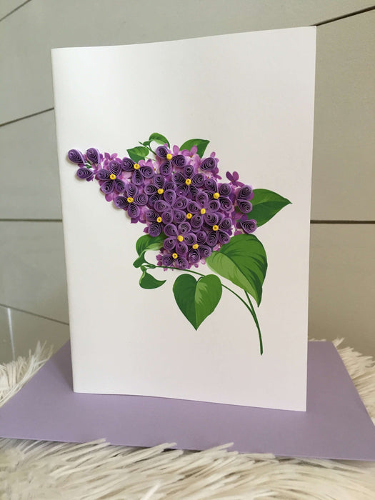 Lilacs (Mini) Quilling Card - UViet Store