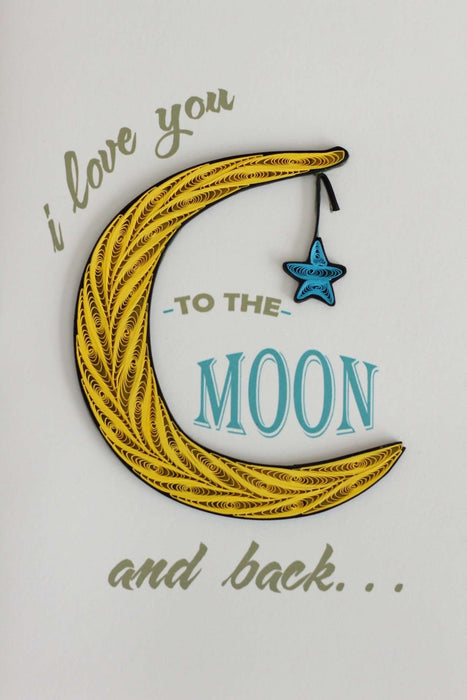 To the Moon and Back Quilling Card - UViet Store