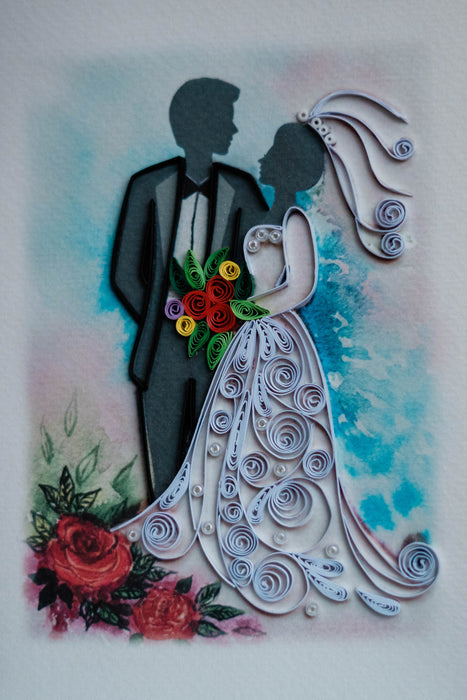 Bride & Groom Quilling Card - UViet Store