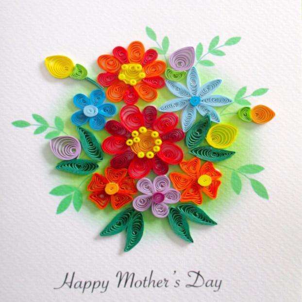 Mother's Day Bouquet Quilling Card - UViet Store