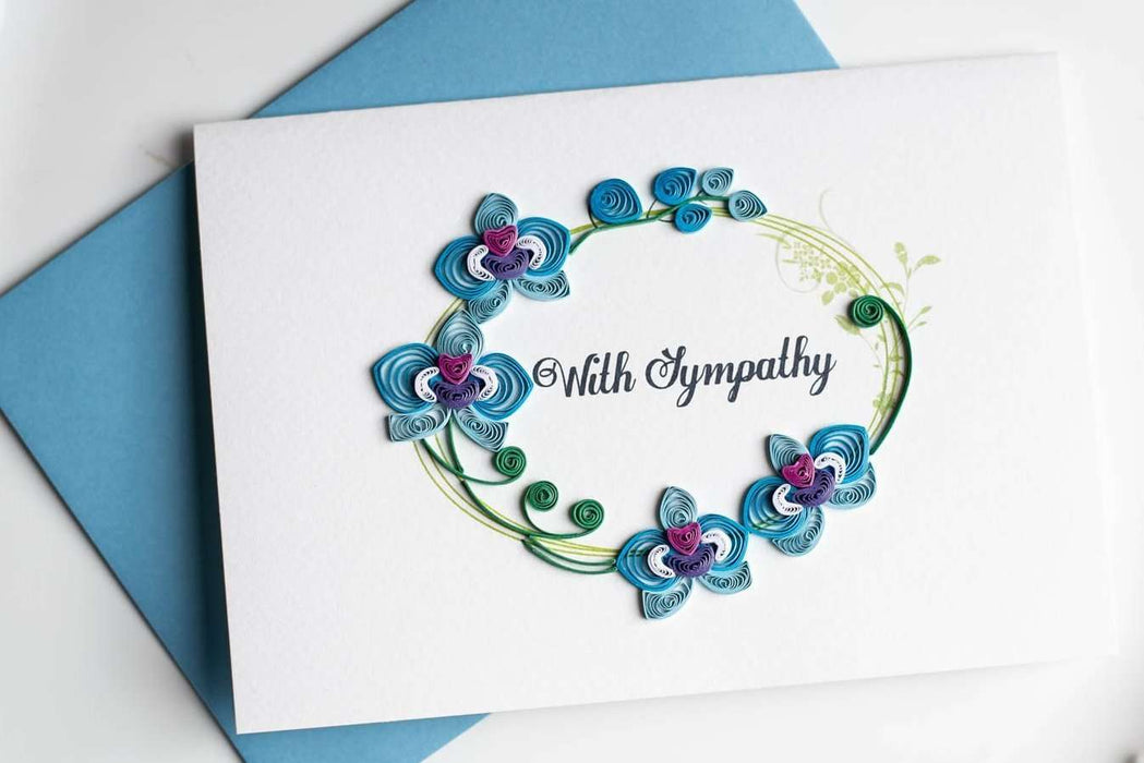 With Sympathy (TEXT INSIDE) Quilling Card - UViet Store