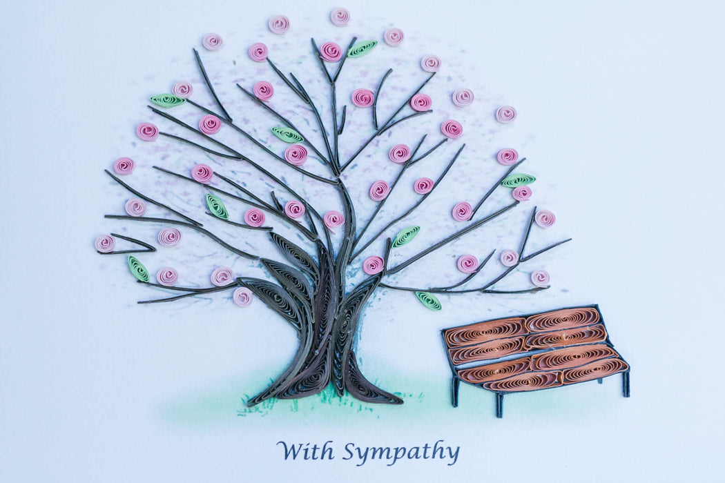 Sympathy - Cherry Tree Quilling Card - UViet Store