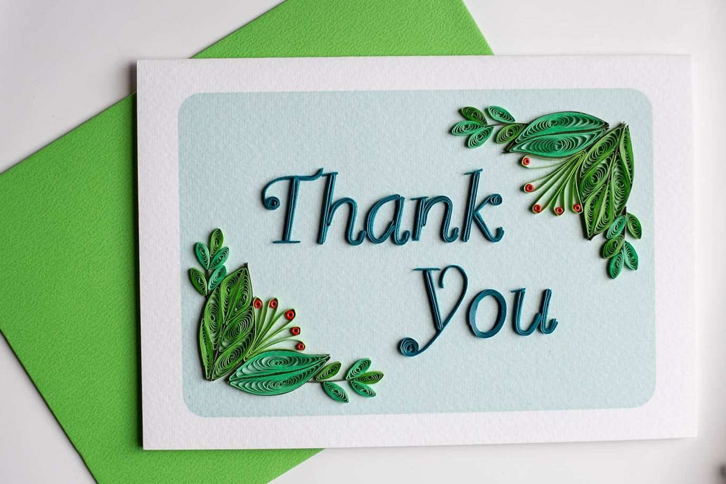 Thank You - Berry Border Quilling Card - UViet Store