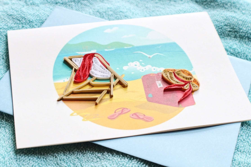 At the Beach Quilling Card - UViet Store