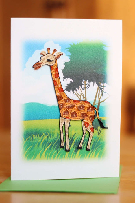 Giraffe Quilling Card - UViet Store