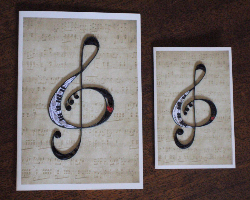 Treble Clef (Mini) Quilling Card - UViet Store